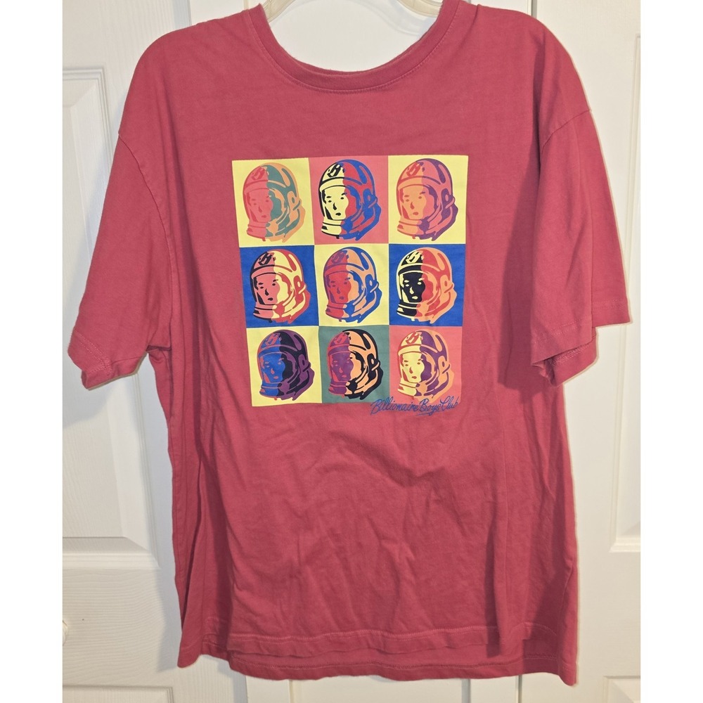 Billionaire Boys Club Shirt Men's Size XXL Coral Astronaut Space Graphic Tee